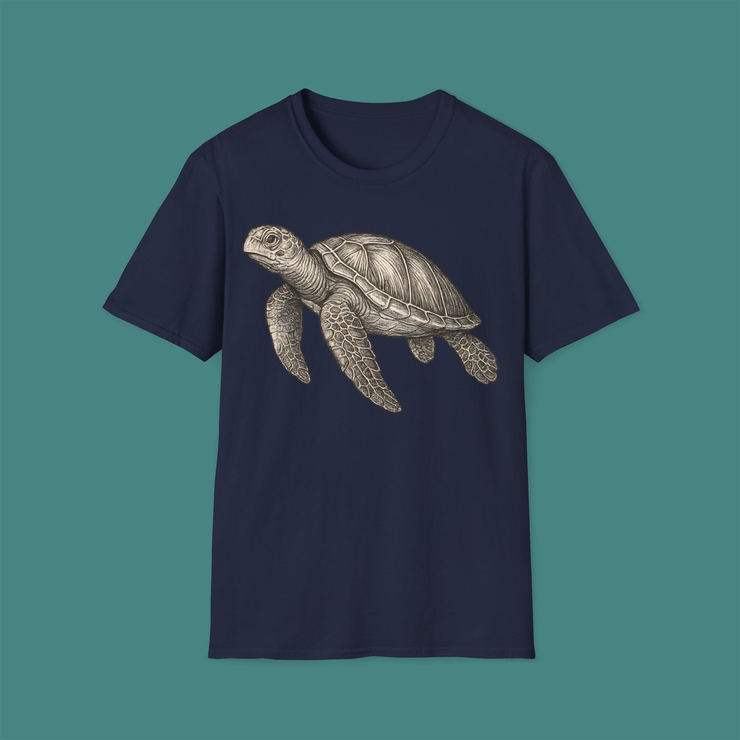 Vintage Etching Turtle Unisex T-Shirt