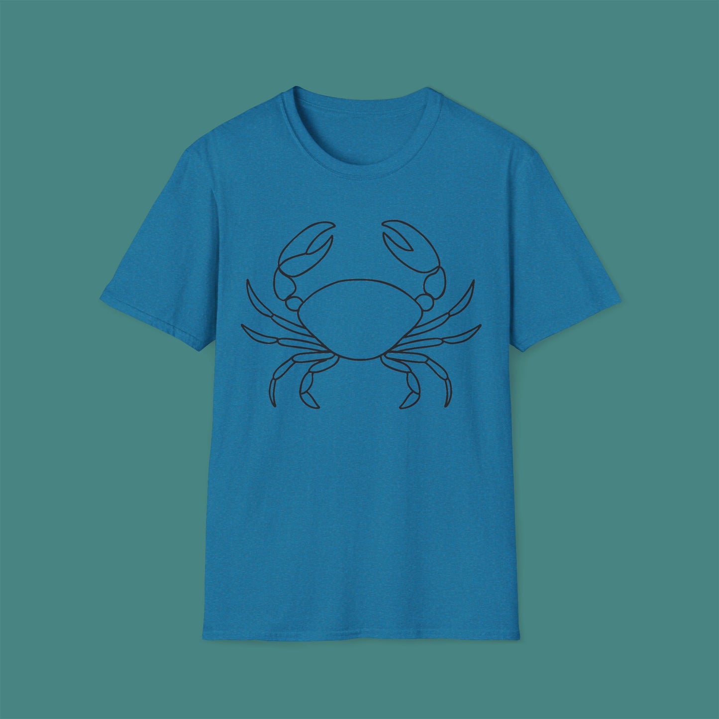Minimalist Line Art Crab Unisex T-Shirt