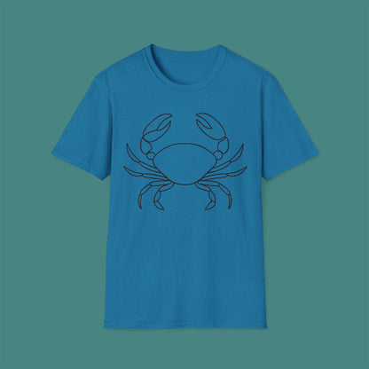 Minimalist Line Art Crab Unisex T-Shirt