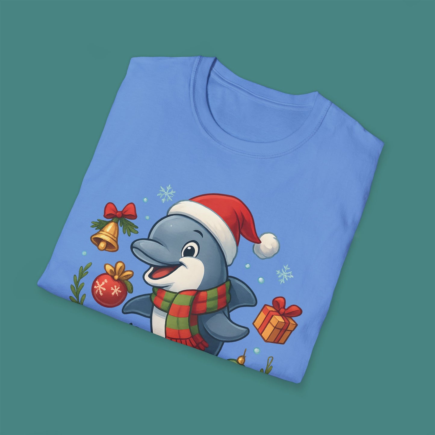 Christmas Dolphin Unisex T-Shirt