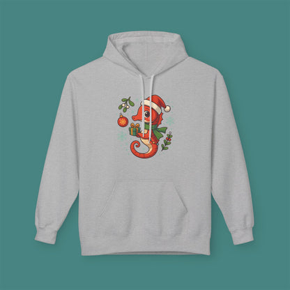 Christmas Seahorse Fleece Unisex Hoodie