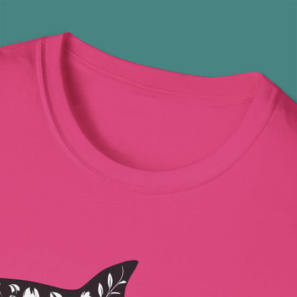 Floral Shark Silhouette Unisex T-Shirt