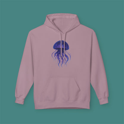 Cosmic Galaxy Jellyfish Fleece Unisex Hoodie