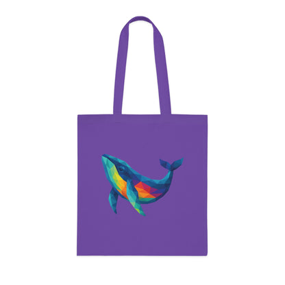 Geometric Polygon Whale Tote Bag