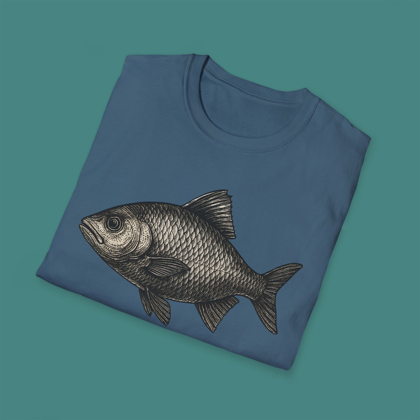 Vintage Etching Fish Unisex T-Shirt
