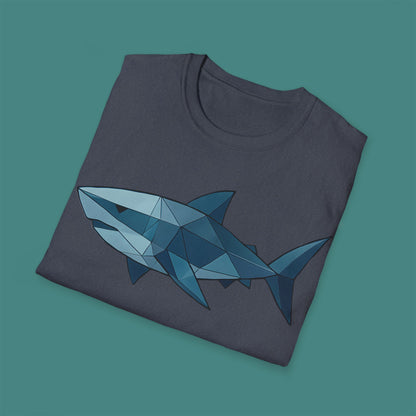 Geometric Polygon Shark Unisex T-Shirt