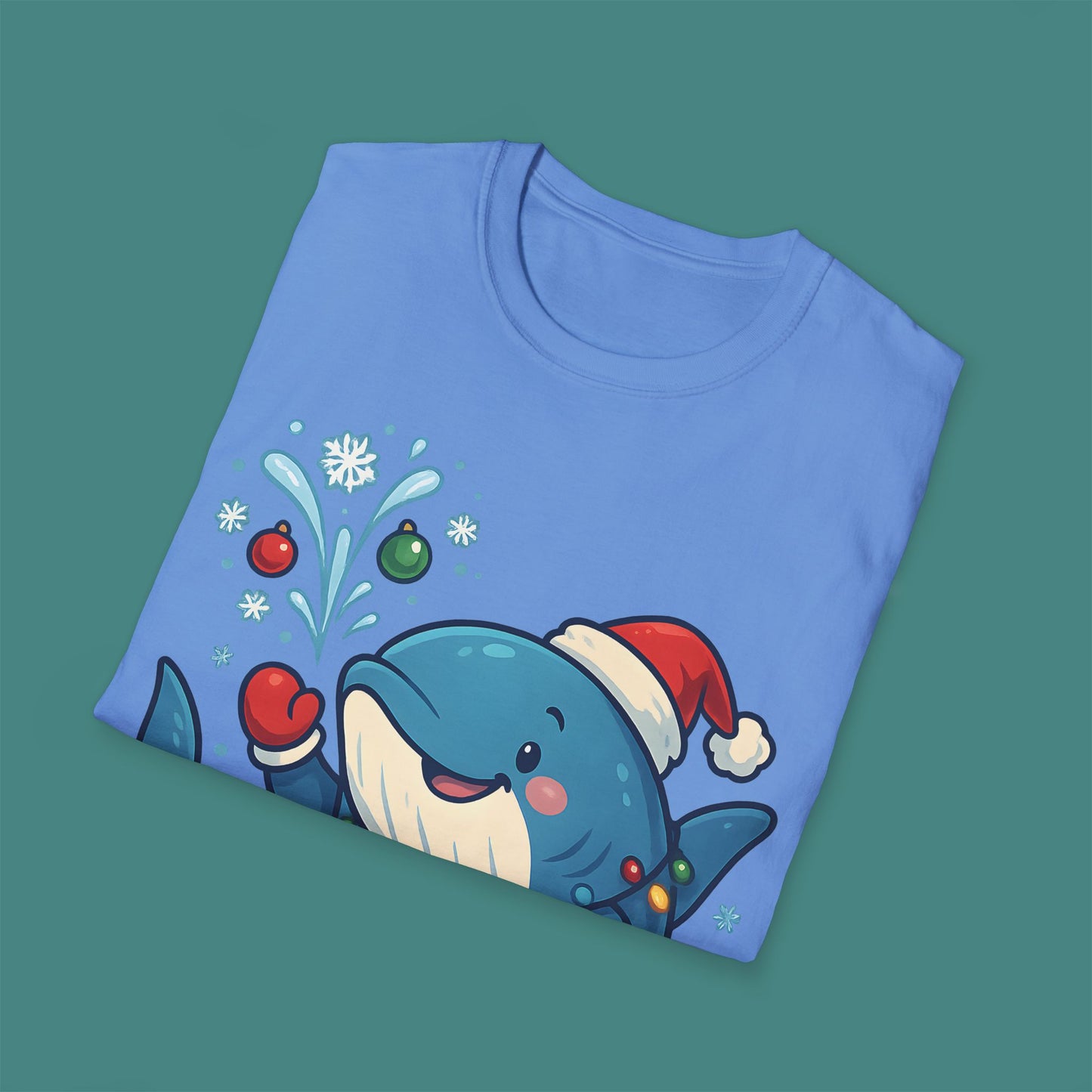 Christmas Whale Unisex T-Shirt