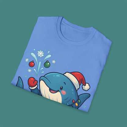 Christmas Whale Unisex T-Shirt