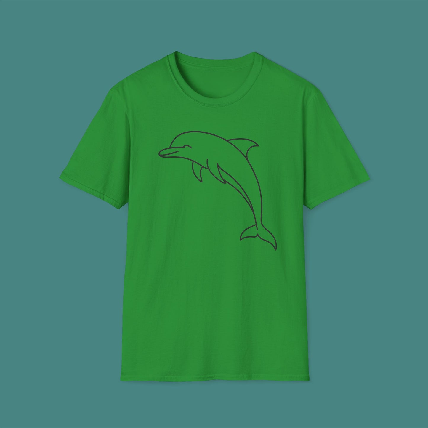Minimalist Line Art Dolphin Unisex T-Shirt