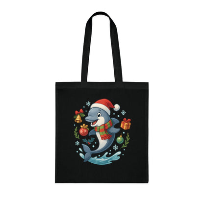 Christmas Dolphin Tote Bag
