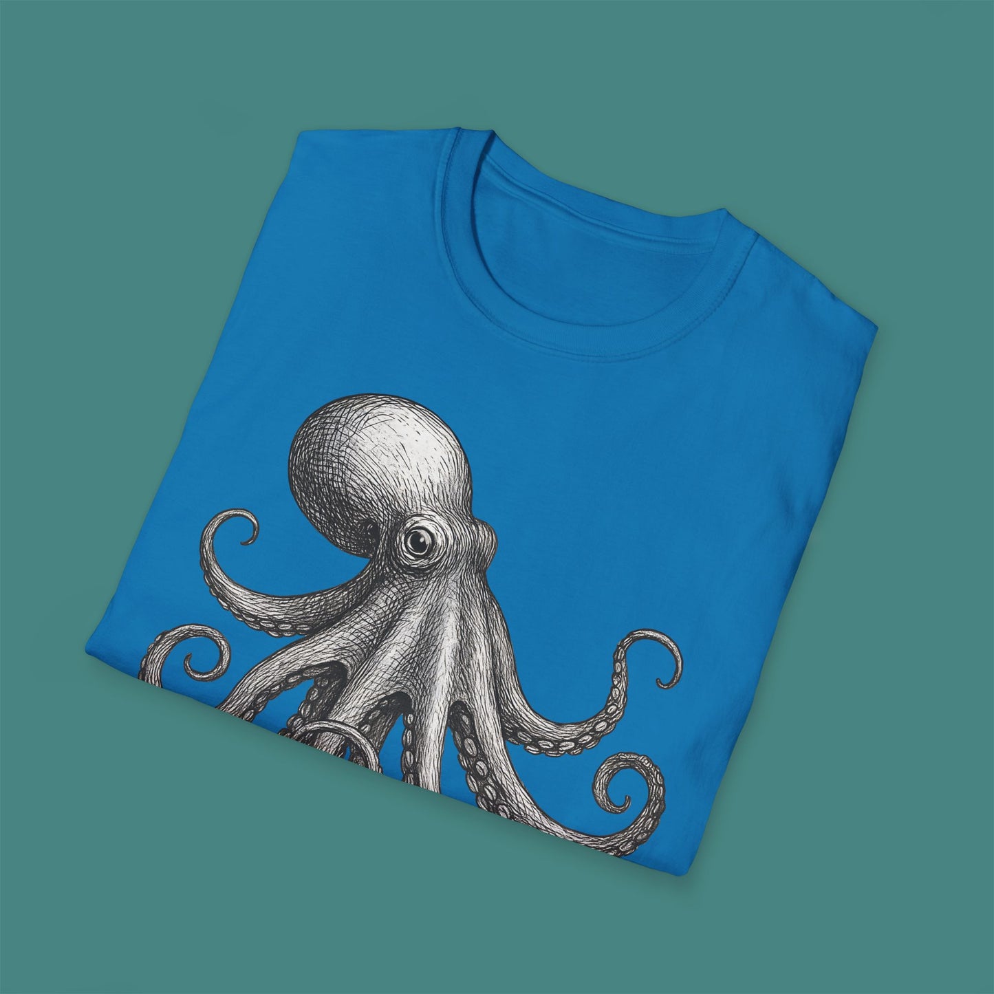 Vintage Etching Octopus Unisex T-Shirt