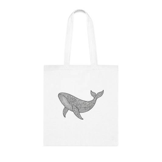 Intricate Mandala Whale Tote Bag