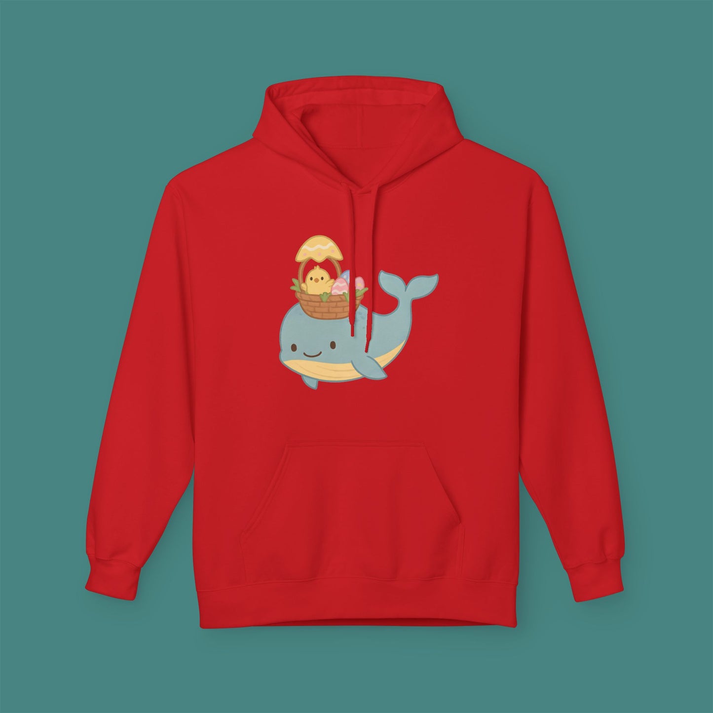 Easter Whale Fleece Unisex Hoodie
