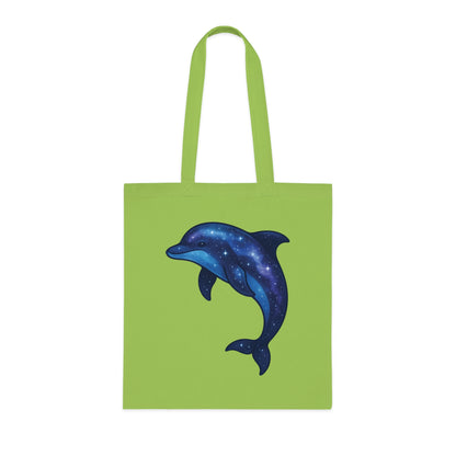 Cosmic Galaxy Dolphin Tote Bag