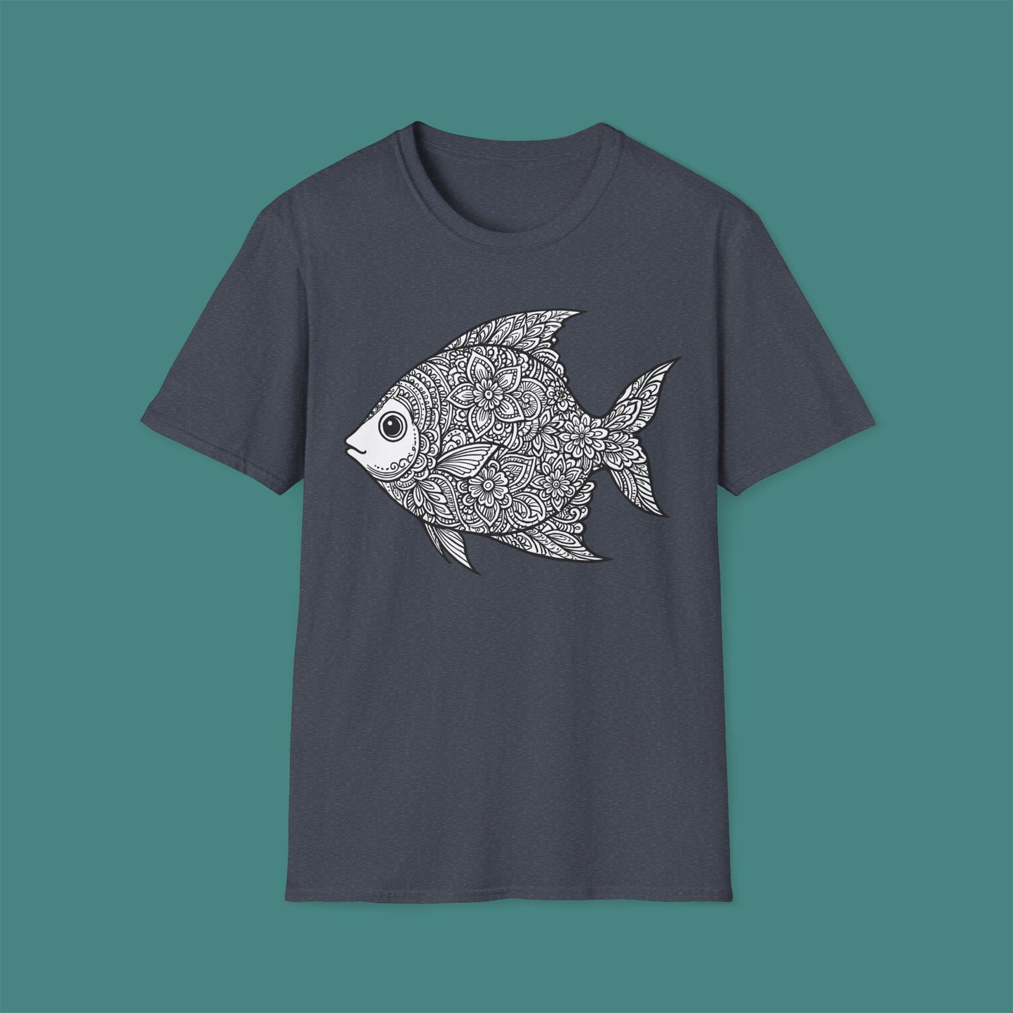 Intricate Mandala Fish Unisex T-Shirt