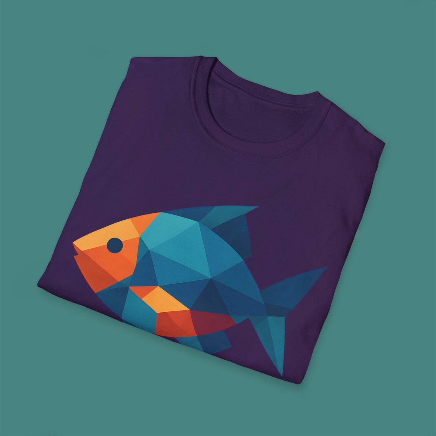 Geometric Polygon Fish Unisex T-Shirt
