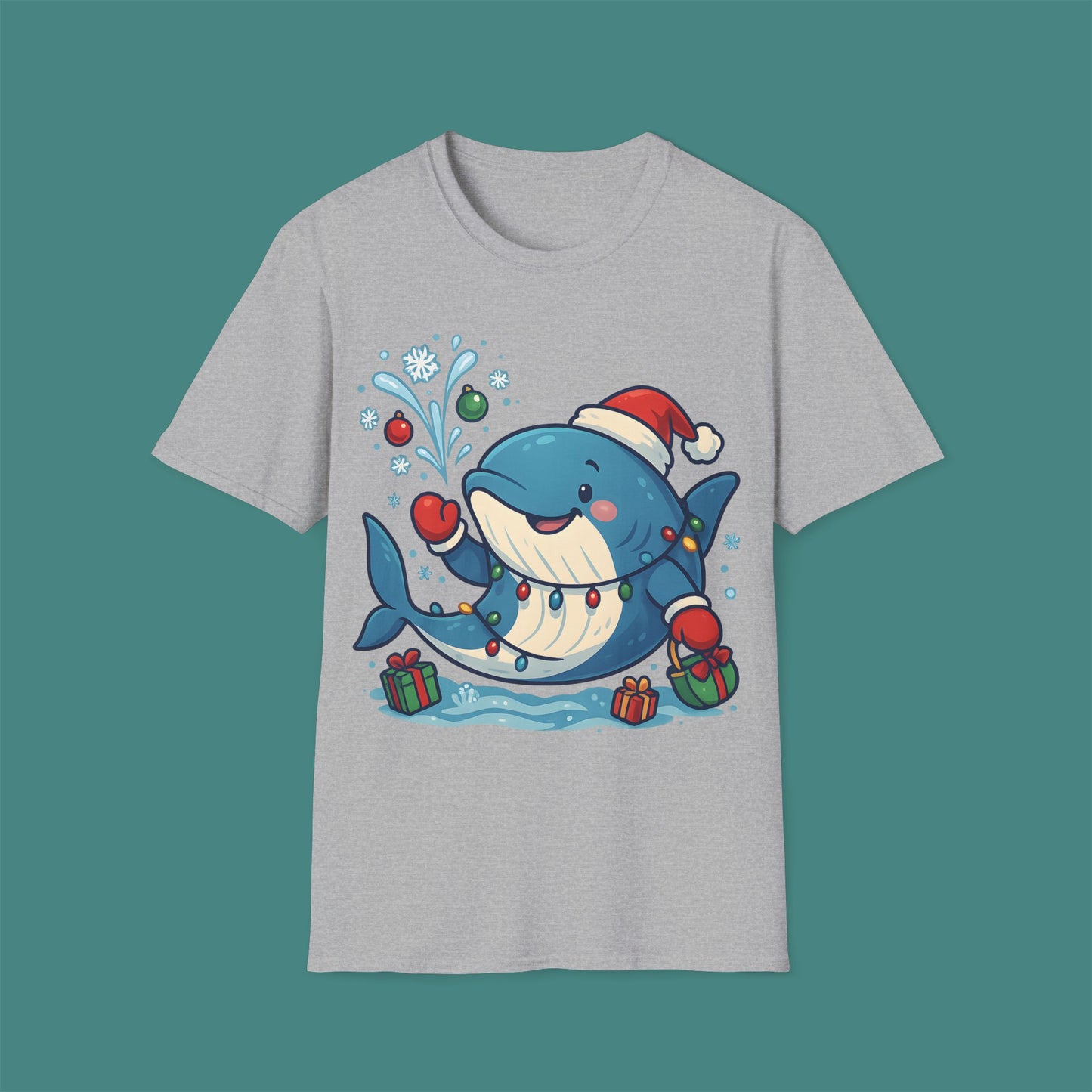 Christmas Whale Unisex T-Shirt