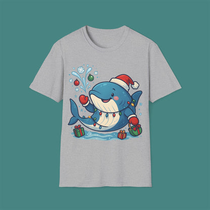 Christmas Whale Unisex T-Shirt