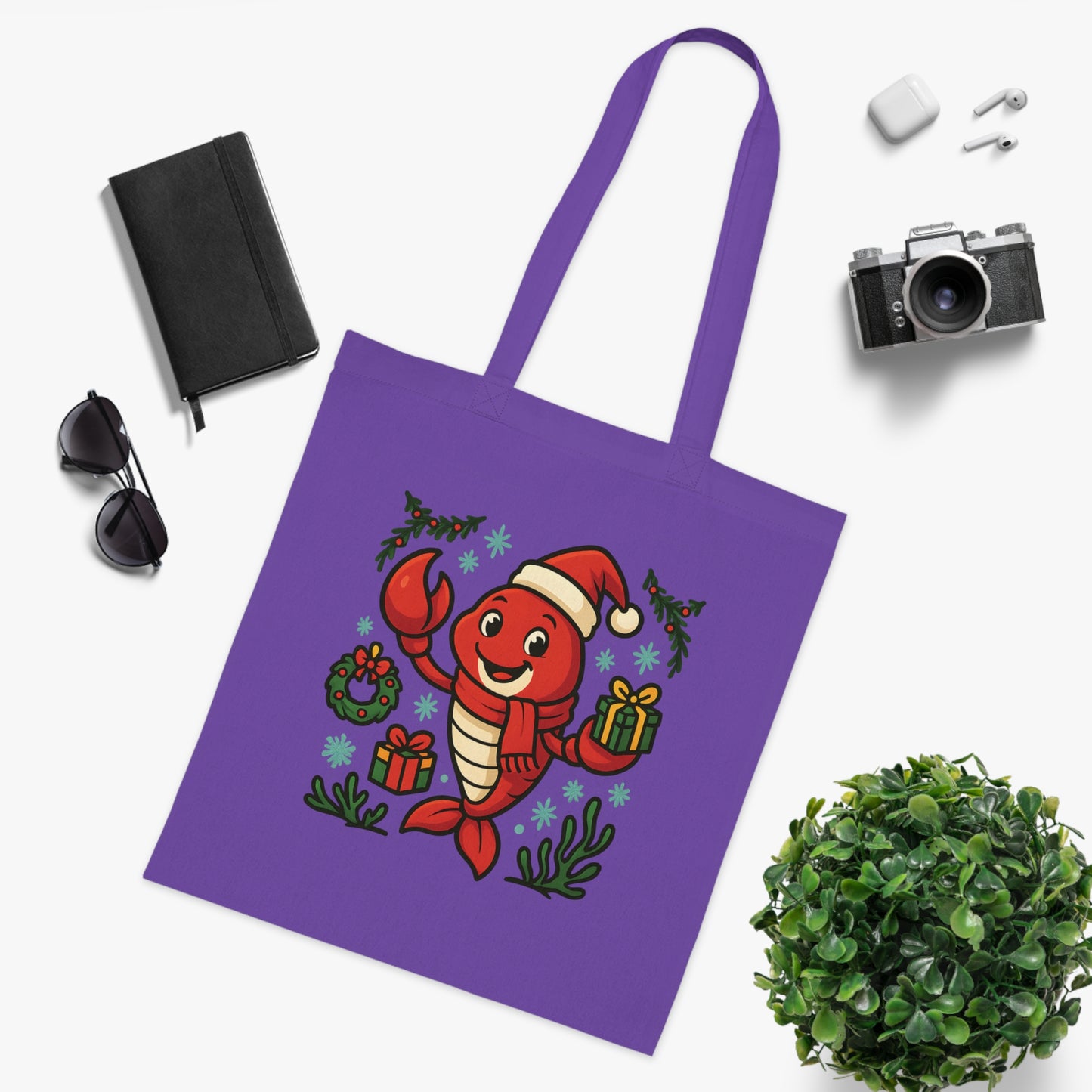 Christmas Lobster Tote Bag