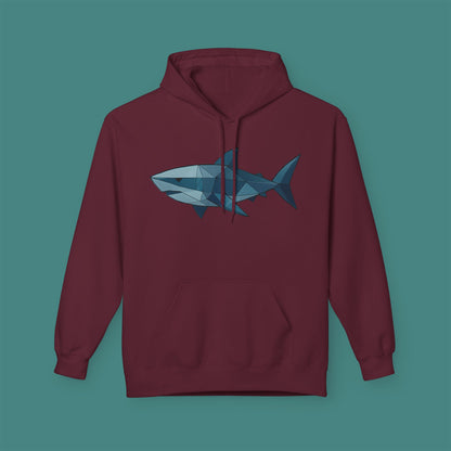 Geometric Polygon Shark Fleece Unisex Hoodie
