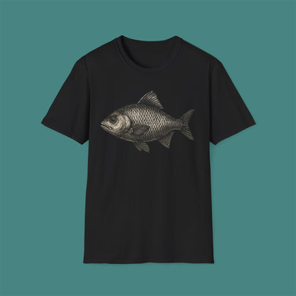 Vintage Etching Fish Unisex T-Shirt