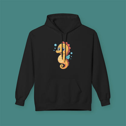 Cartoon Cute Seahorse Fleece Unisex Hoodie
