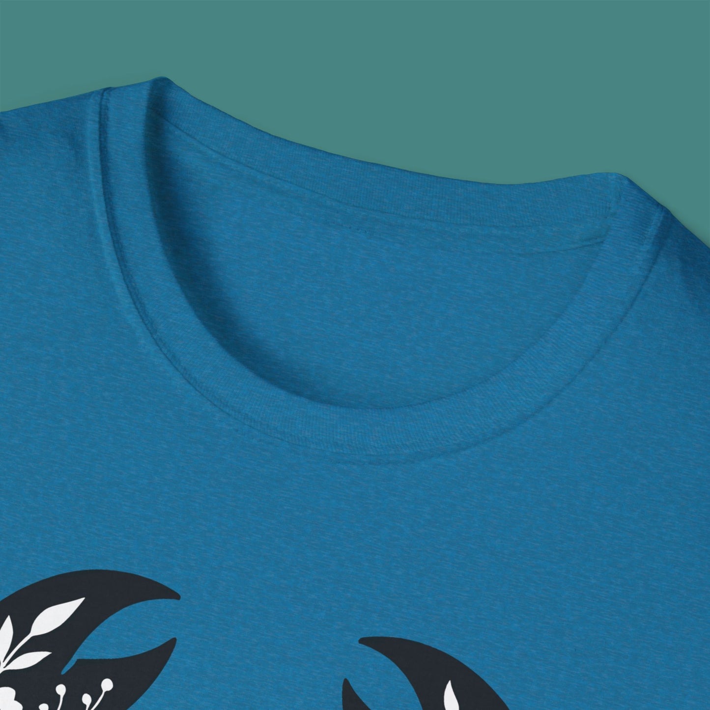 Floral Crab Silhouette Unisex T-Shirt