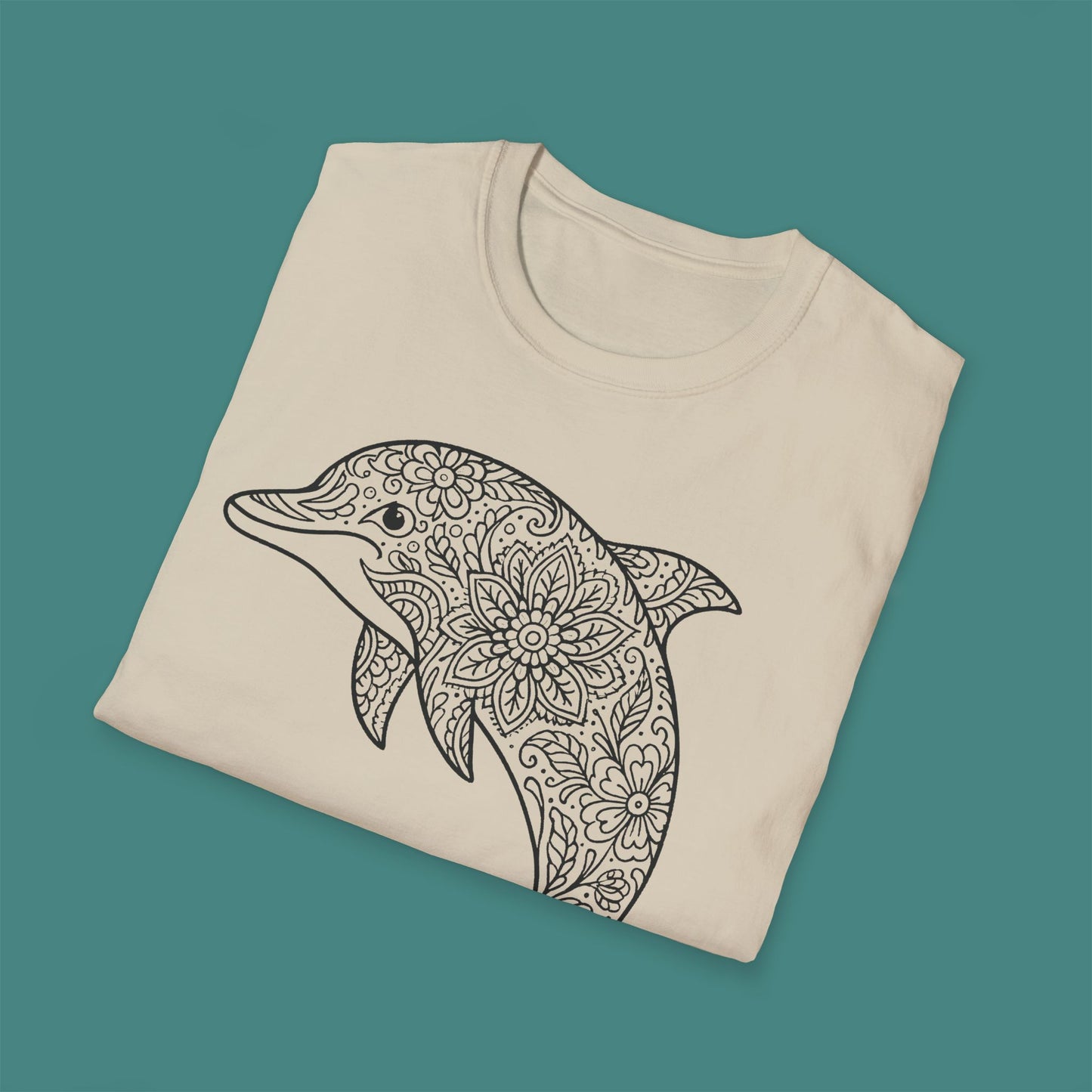 Intricate Mandala Dolphin Unisex T-Shirt