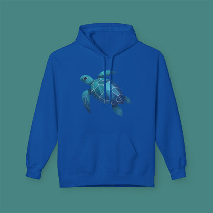 Geometric Polygon Turtle Fleece Unisex Hoodie