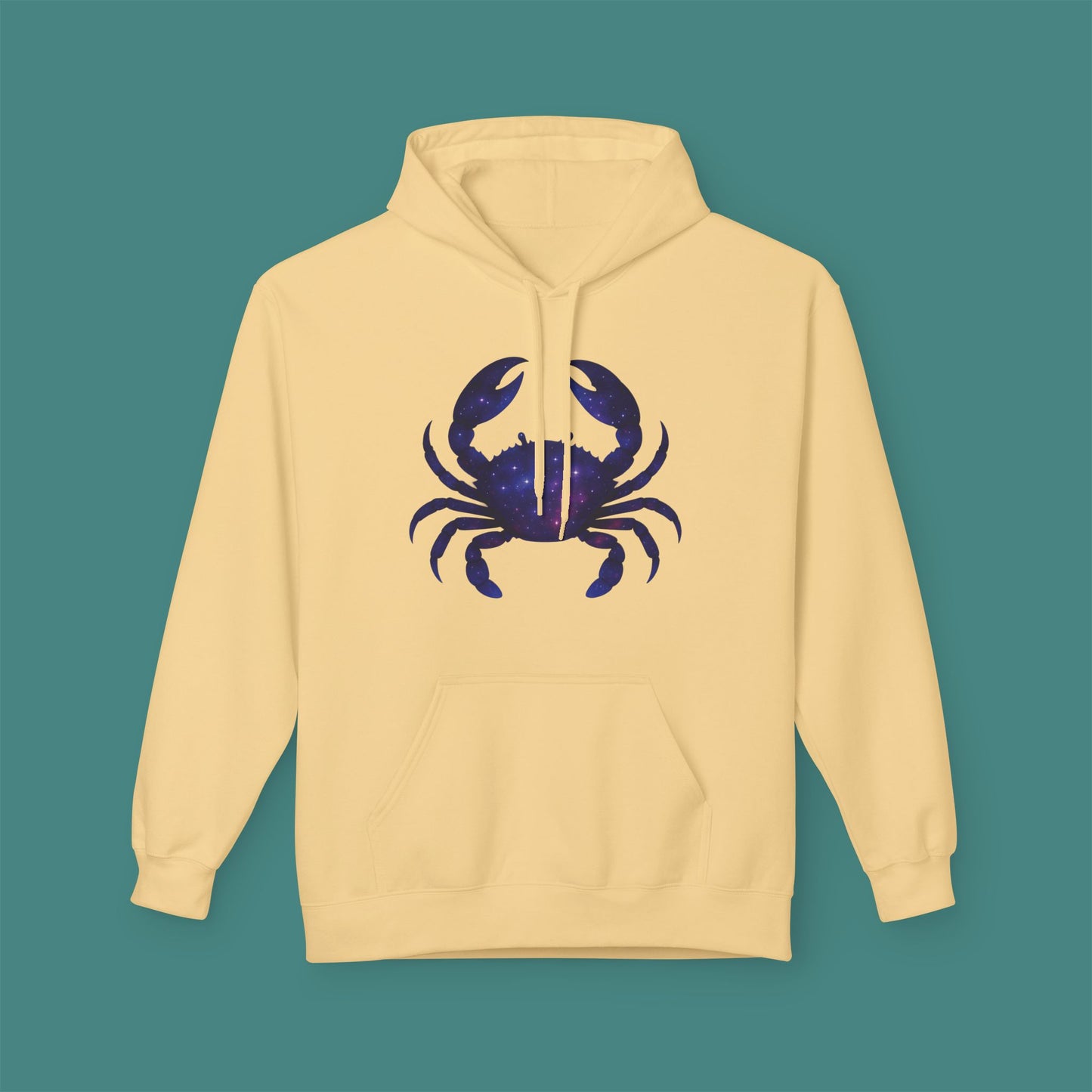 Cosmic Galaxy Crab Fleece Unisex Hoodie