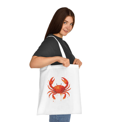 Watercolor Splash Crab Tote Bag