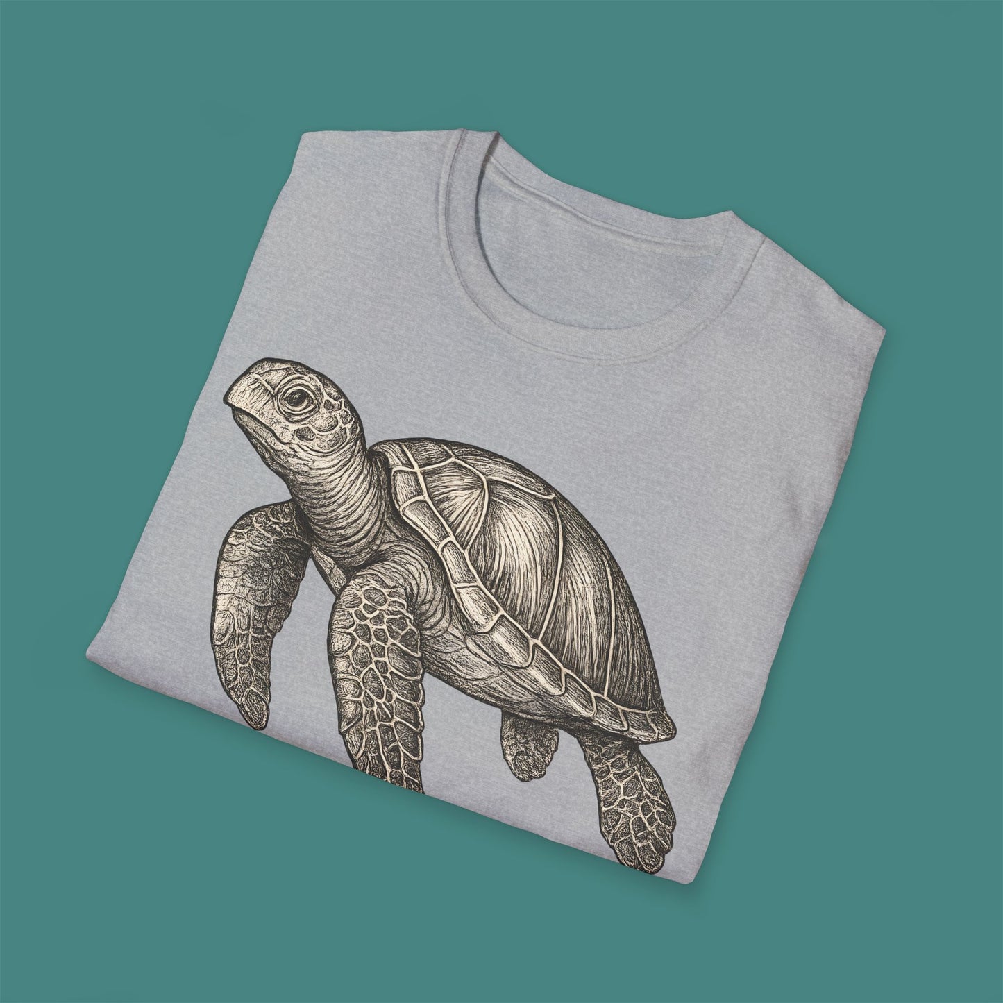Vintage Etching Turtle Unisex T-Shirt