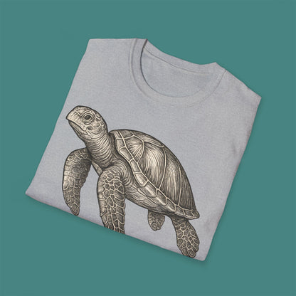 Vintage Etching Turtle Unisex T-Shirt