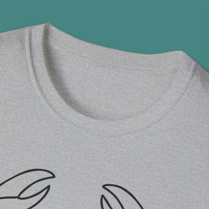 Minimalist Line Art Crab Unisex T-Shirt