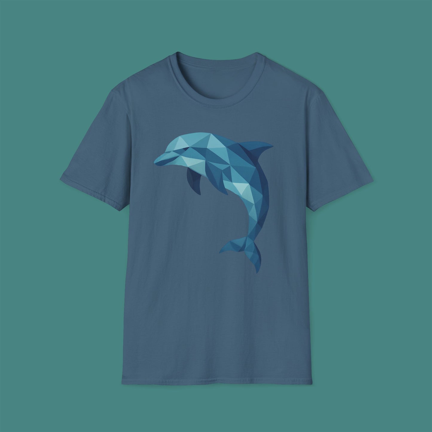 Geometric Polygon Dolphin Unisex T-Shirt