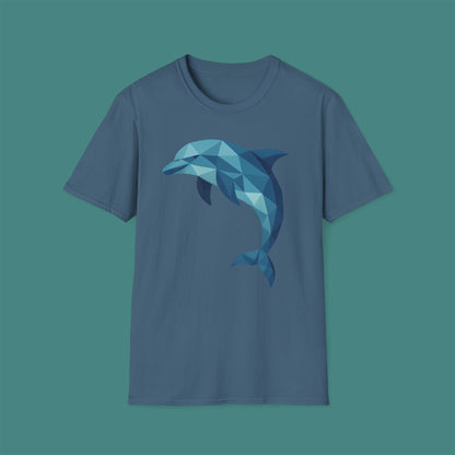 Geometric Polygon Dolphin Unisex T-Shirt