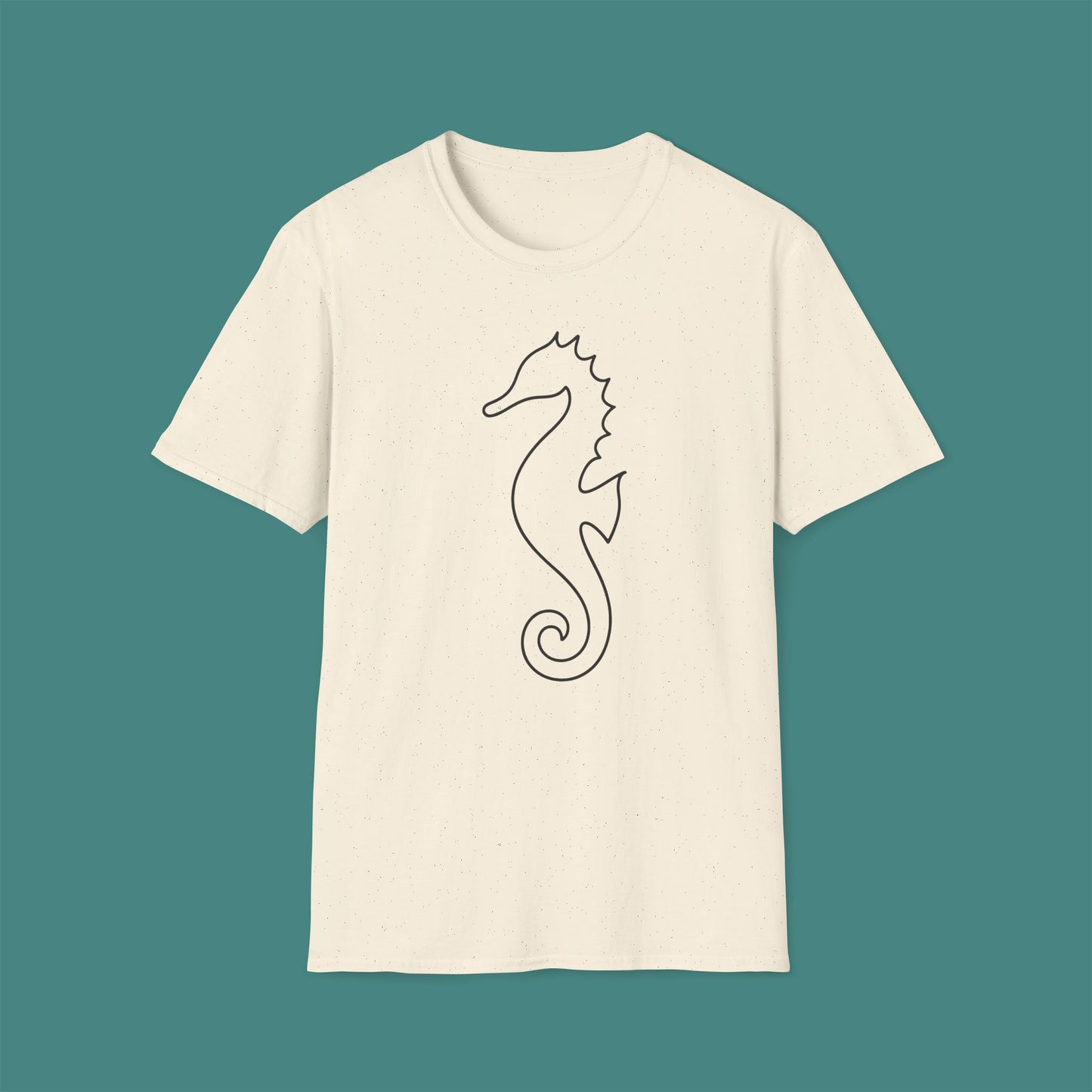 Minimalist Line Art Seahorse Unisex T-Shirt