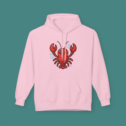 Cartoon Cute Lobster Fleece Unisex Hoodie