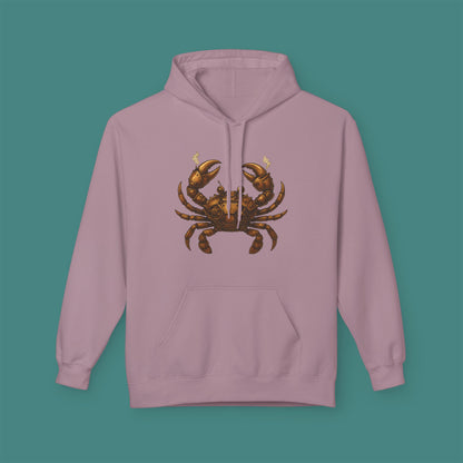 Steampunk Mechanical Crab Fleece Unisex Hoodie
