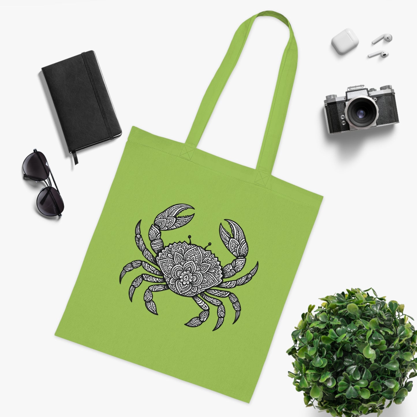 Intricate Mandala Crab Tote Bag