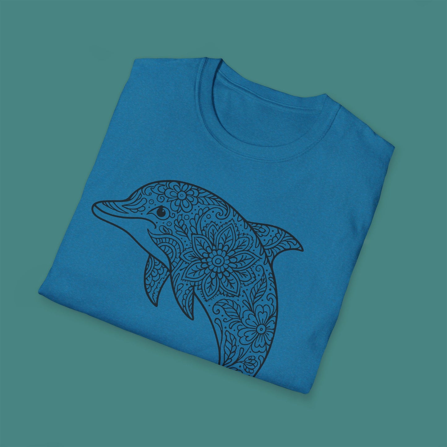 Intricate Mandala Dolphin Unisex T-Shirt