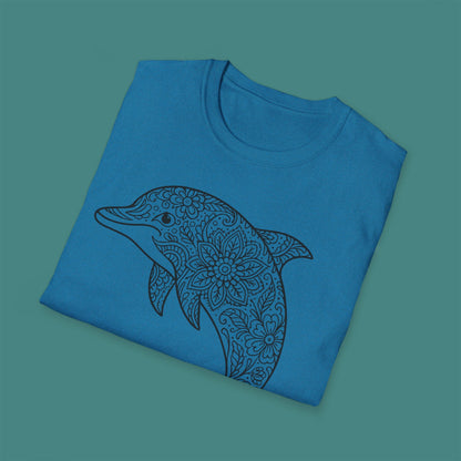 Intricate Mandala Dolphin Unisex T-Shirt