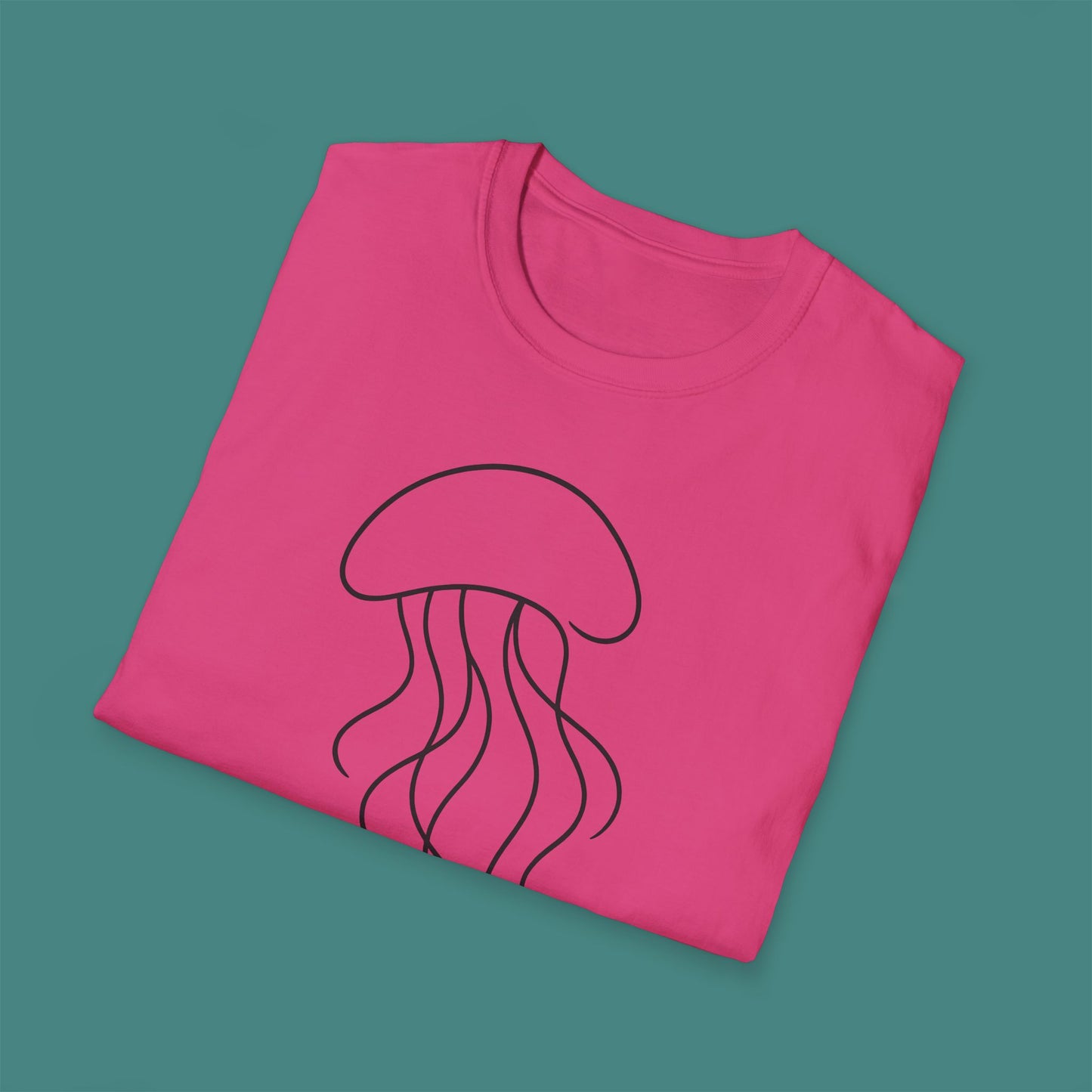 Minimalist Line Art Jellyfish Unisex T-Shirt