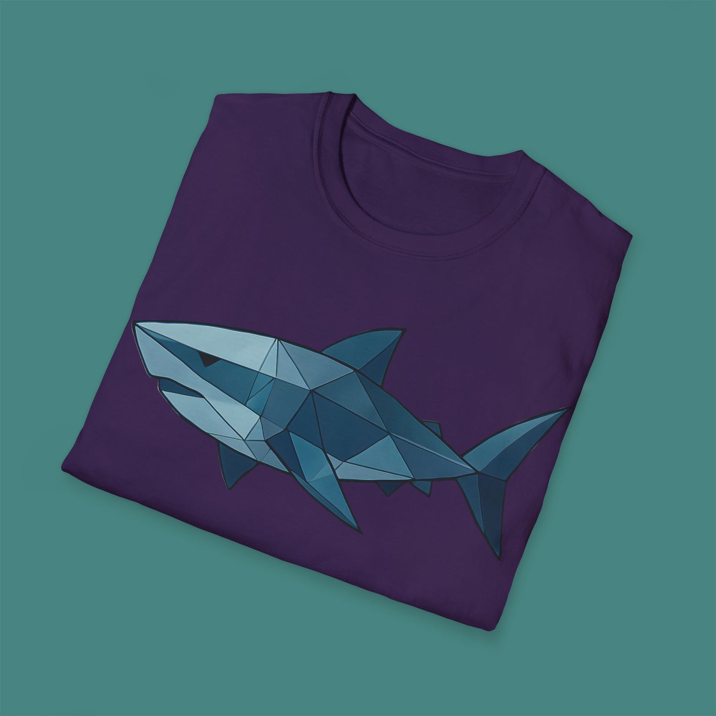 Geometric Polygon Shark Unisex T-Shirt