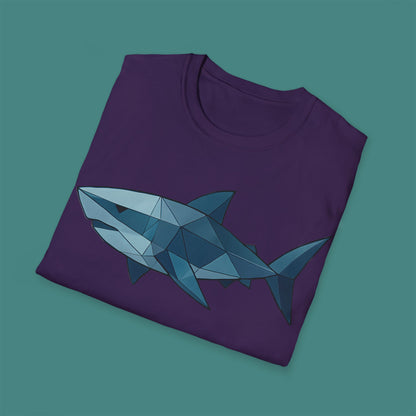 Geometric Polygon Shark Unisex T-Shirt