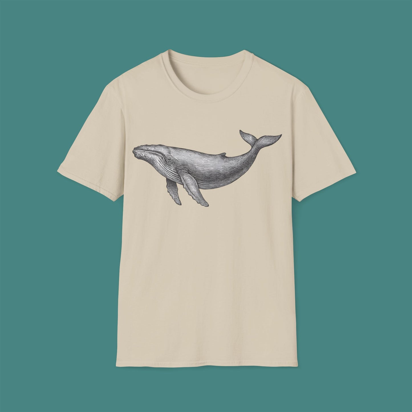 Vintage Etching Whale Unisex T-Shirt