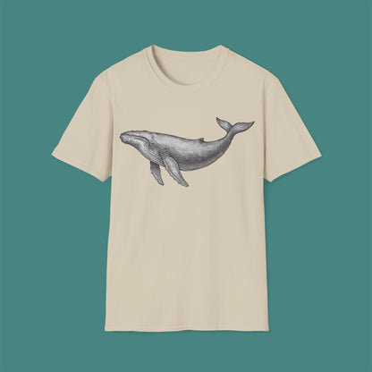 Vintage Etching Whale Unisex T-Shirt