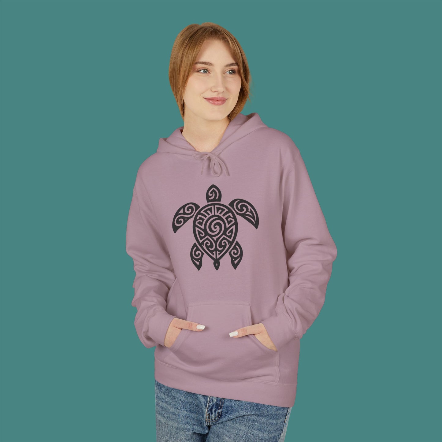 Tribal Tattoo Turtle Fleece Unisex Hoodie