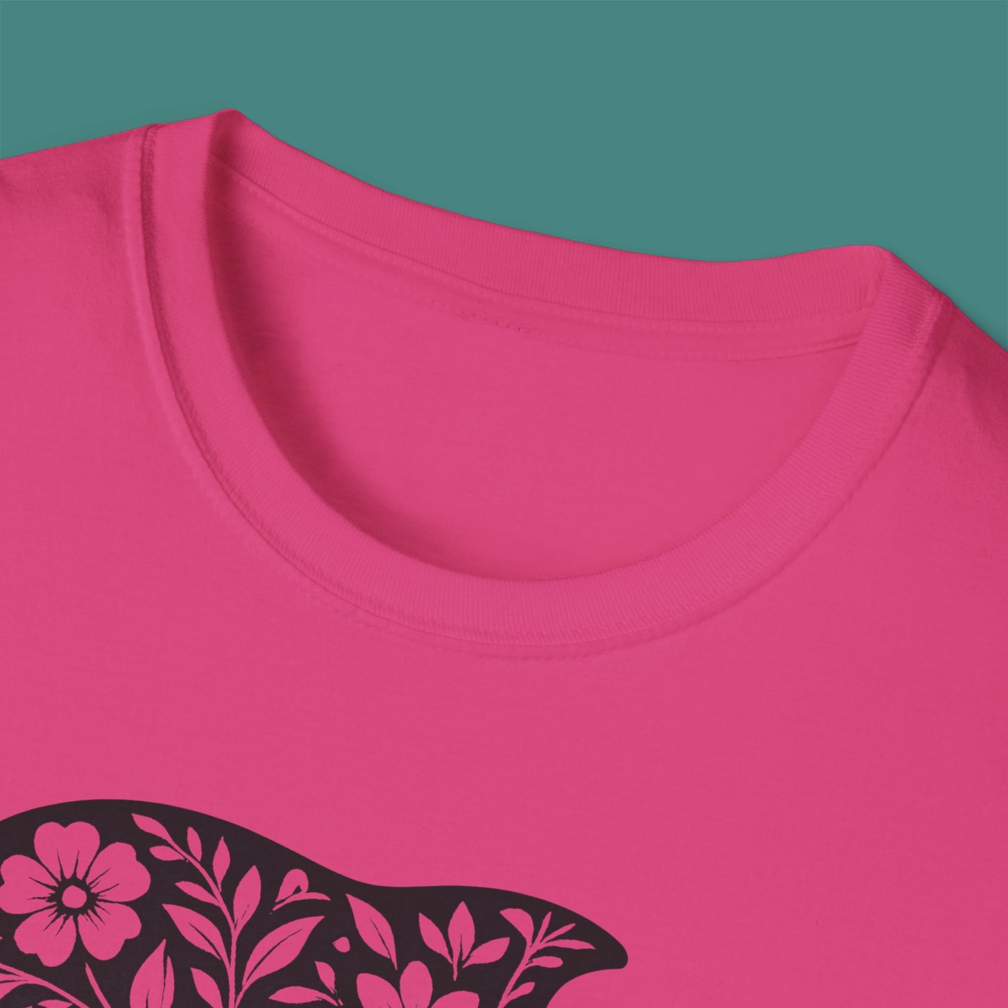Floral Dolphin Silhouette Unisex T-Shirt