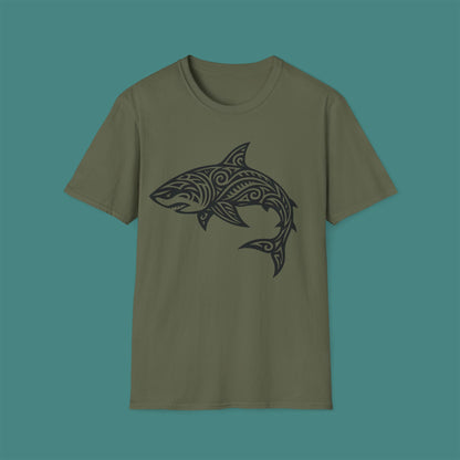 Tribal Tattoo Shark Unisex T-Shirt
